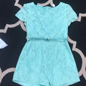 Tiffany Blue Romper, Size Medium